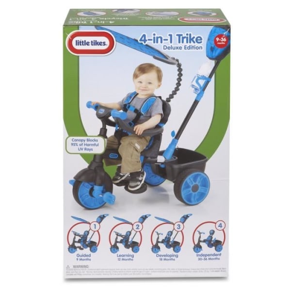 LITTLE TIKES 4 i 1 Evolution Trehjuling Deluxe Edition Neon Blue