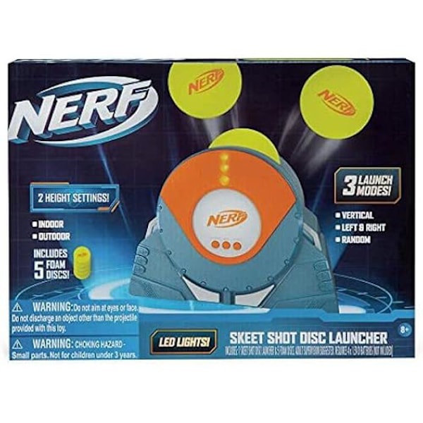 Nerf Launcher - Grandi Giochi - NER05000 - 5 skivor ingår - LCD-skärm - 2 spellägen