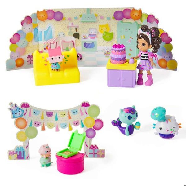 Gabby's Kattdockhus Födelsedags Cakey Katt Gabby's Dockhus set figurer + tillbehör