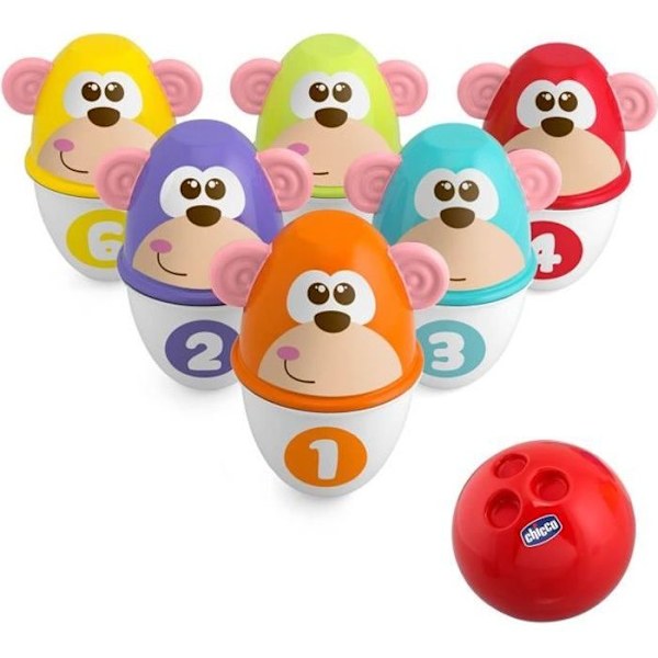 CHICCO Jungle Bowling Game Flerfärgad