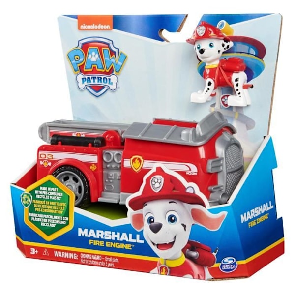 SPIN MASTER VEHICLE + MARCUS FIGURINE Paw Patrol Rött och grått