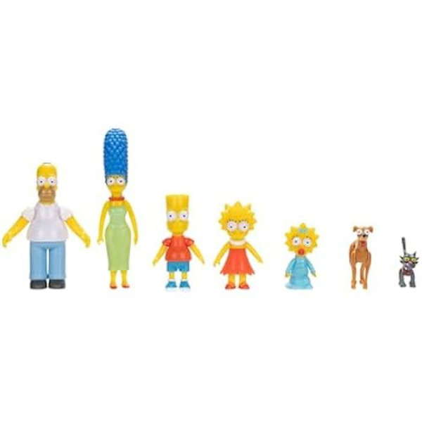Artikulerad figurlåda - DISNEY - Simpson Family - 7 karaktärer - Säkert - Hållbar Gul