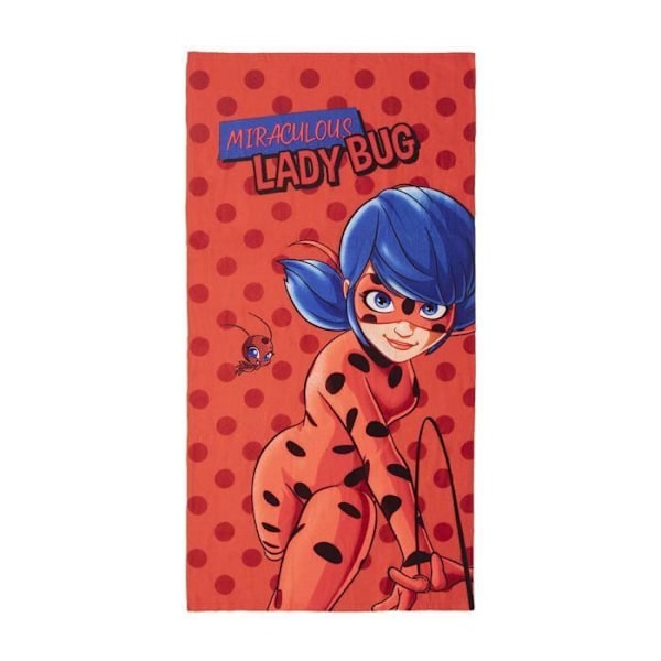 Håndklæde til bad og strand Miraculous Ladybug - MIRACULOUS - 70x140 cm - Polyester - Syntetisk - Moderne