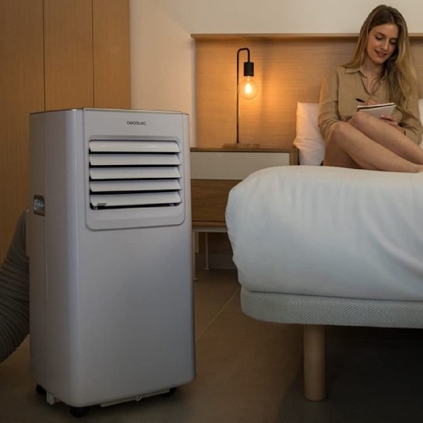 Cecotec Portable Air Conditioner med fjärrkontroll ForceClima 7100 Silent. 7000 BTU, tyst teknik, LED-skärm, 4 lägen, 2 V