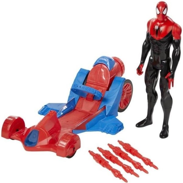 Spiderman Figur 30cm + Attack Car - HASBRO - Pojke - Från 4 år
