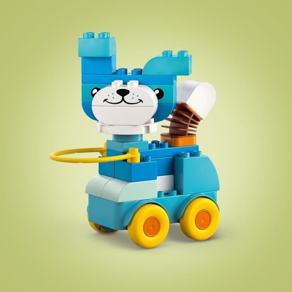 LEGO DUPLO Min By 10448 Dyr På Ruller 3-I-1 - Byggelegøj For Børn Fra 2 År - Hund Flerfärgad