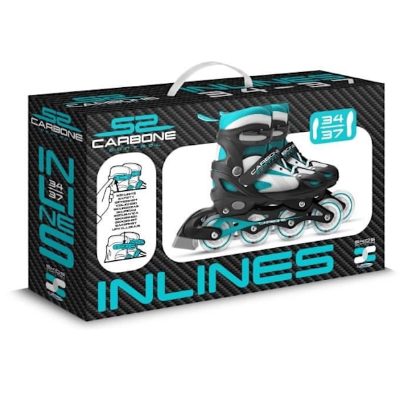 Semi blød In-line justerbar inline skate - størrelse 34-37 - SKIDS CONTROL CARBONE - JK525302