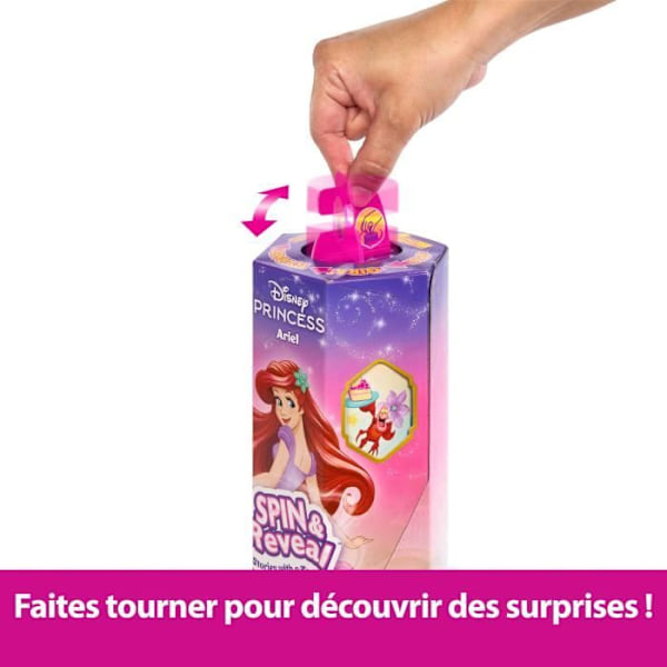 Pyöritä ja paljasta Ariel Mattel Disneyn prinsessanukke ja 11 yllätystä HTV88 Flerfärgad