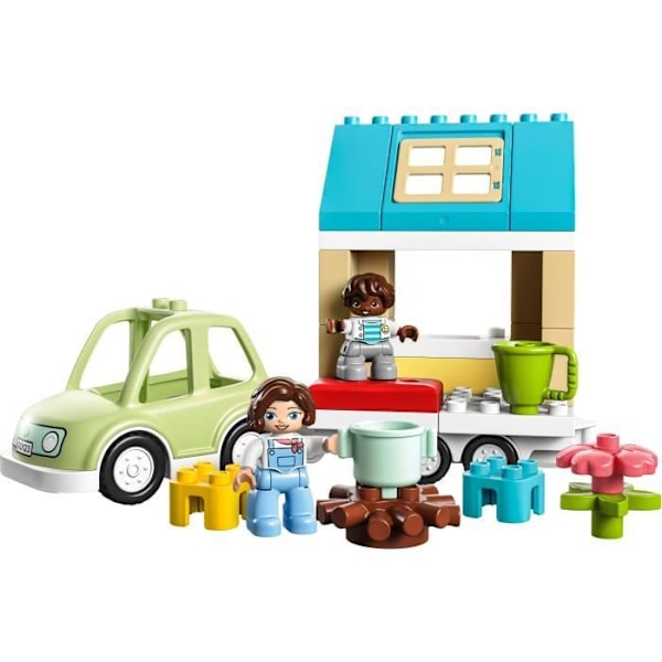 LEGO DUPLO My Town 10986 Familiehjem på hjul - Pædagogisk legetøj med bil og klodser Flerfärgad