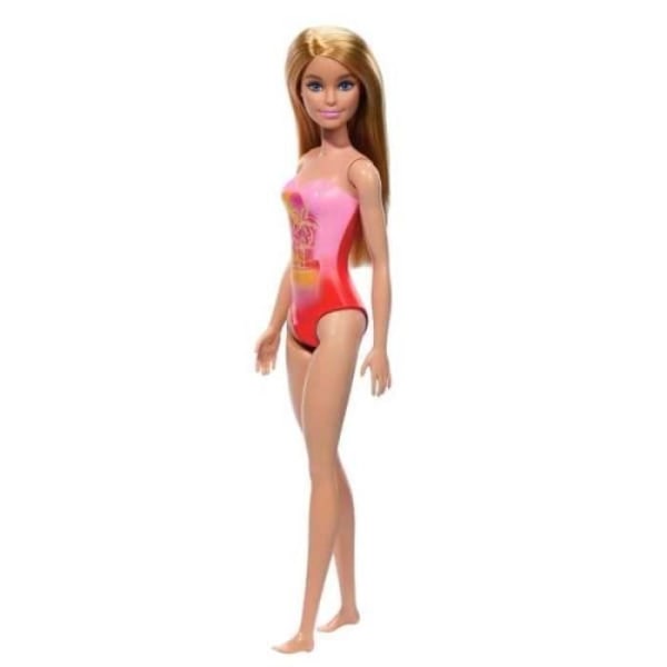 Barbie Dukke - BARBIE - Lyserød badedragt - Klar til vandkanten - Unisex - 3 år og derover Rosa