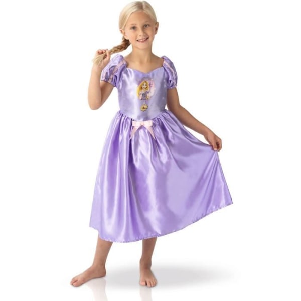 Rapunzel kostym - DISNEY PRINCESS - Satinklänning med korta puffade ärmar - Tjej 3 till 4 år gammal