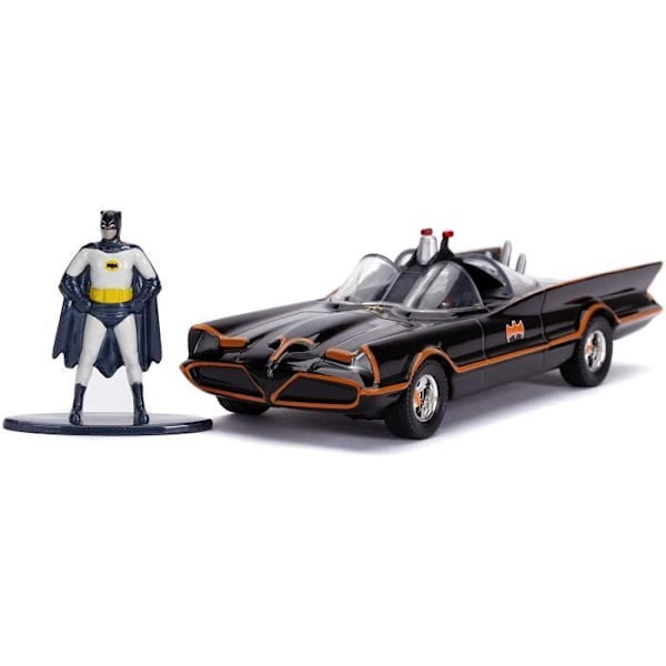 Batman og Batmobile metalfigur 1966 - JADA - Legetøj - Samling - Sort