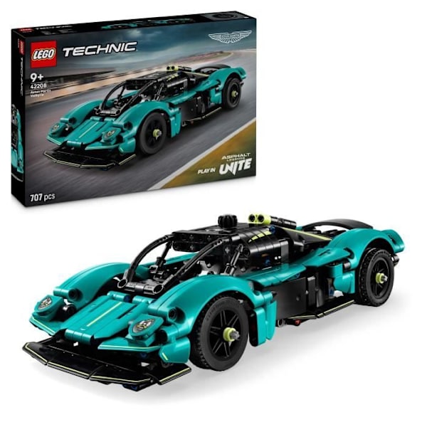 LEGO Technic 42208 Aston Martin Valkyrie - Byggsats för pojkar från 9 år Svart röd