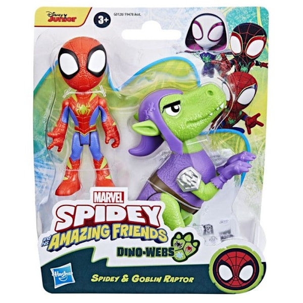 Figurer Spidey og hans fantastiske venner Dino Webs Spidey og Goblin Raptor