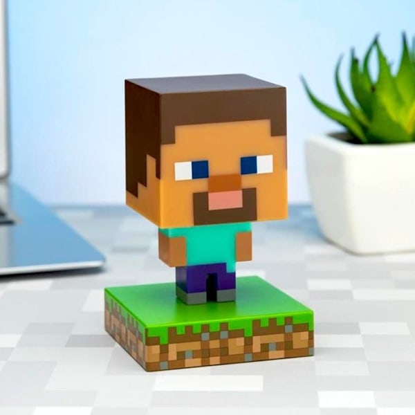 Minecraft Steve Yölamppu - PALADONE - Vihreä - Sisätila - 11cm