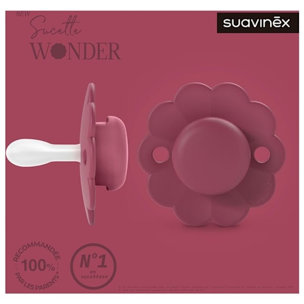 Suavinex, Wonder, Vendbar sutte 6/18 måneder Wonder - Viva magenta