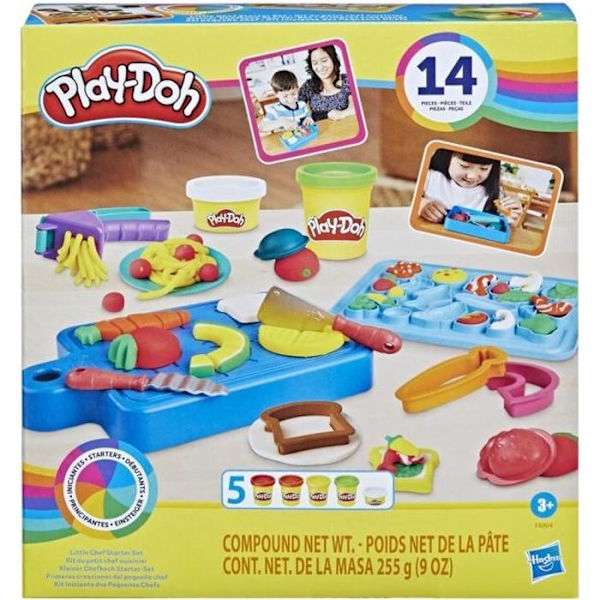 PLAY-DOH Little Chef's Kit, Muovailutaikina, 14 Keittiötarvikkeet, Esikoululelut, Playdoh-keittiöt Flerfärgad