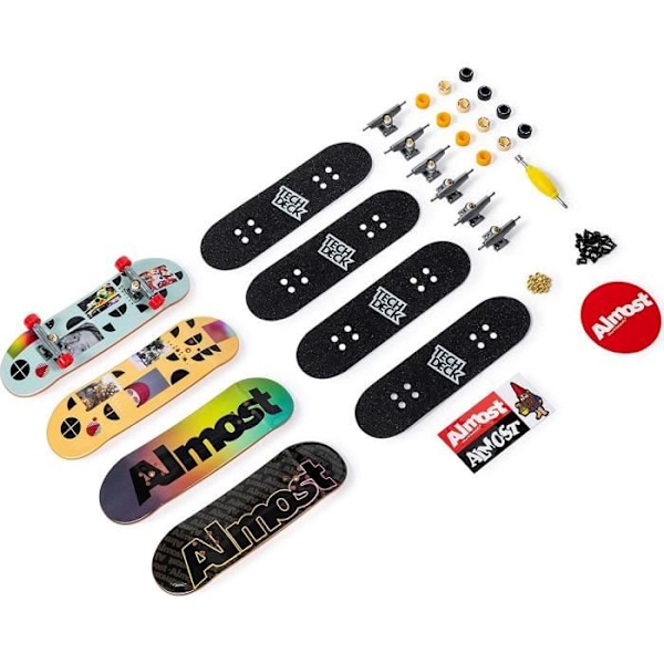 Pack 4 Finger Skates Tech Deck - Skateboards för att anpassa 96 mm - Slumpmässig modell Flerfärgad