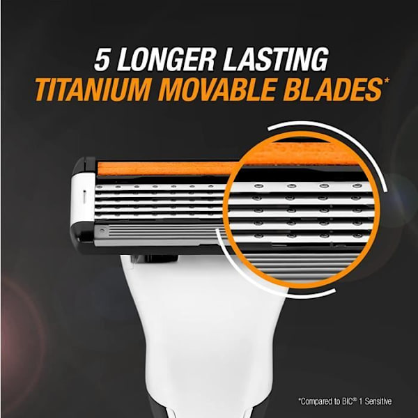Bic Hybrid 5 Flex Refill, 4 enheder (pakke med 1) Svart