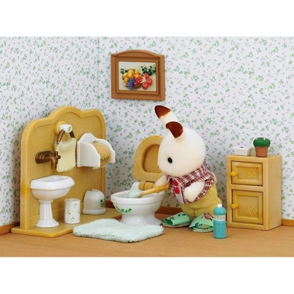 SYLVANIAlaiset PERHEET - 5015 - Brother Rabbit Suklaa ja WC - Kylä - Sekalaiset - 3 vuotta+ Rosa