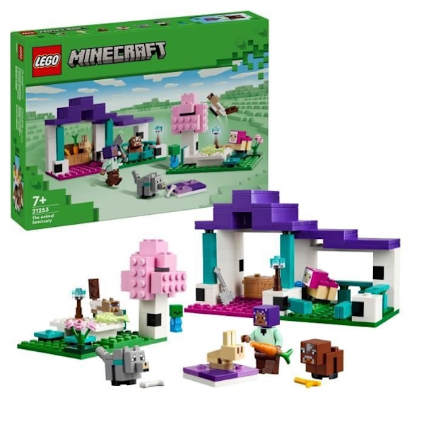 LEGO® 21253 Minecraft Dyrereservat, Plains Biome Legetøj, Minifigurer og Dyrefigurer Flerfärgad