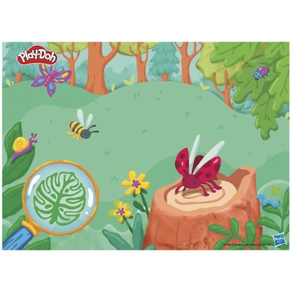 Play-Doh Pieni mikroskooppi, muovausmassa, 9 lisävarustetta ja 5 väriä, 3-vuotiaasta alkaen Flerfärgad