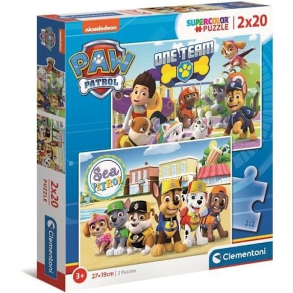 Pussel - Clementoni - Paw Patrol - 2x20 bitar - Tecknade serier och serier - Barn