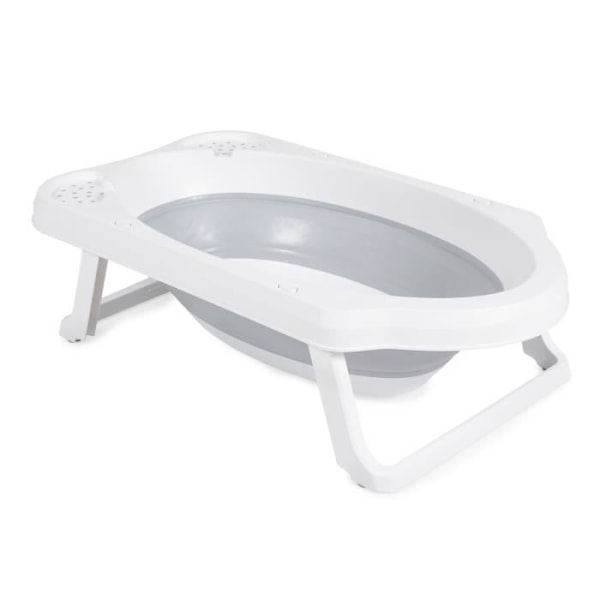 Chipolino vikbadkar för baby, ihopfällbart, Perla 87 cm långt, förvaringsfack [Grå] Grå