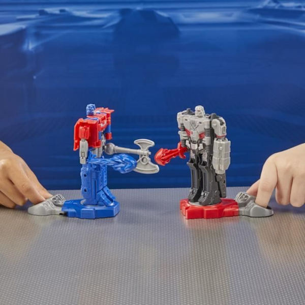 Pakke med 2 Optimus Prime (Orion Pax) og Megatron (D-16) 11 cm figurer, legetøj fra 6 år, Transformers One Robot Battlers Flerfärgad