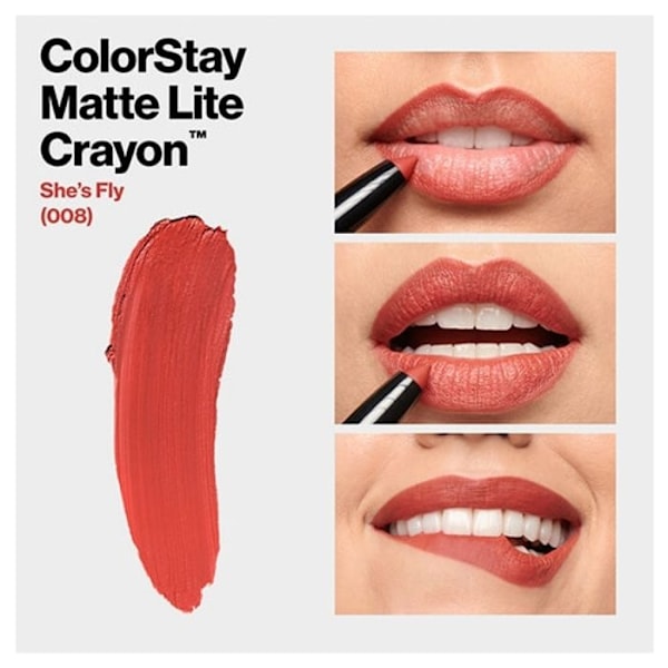 Revlon Makeup Læbestift Colorstay Matte Lite Crayon N°008 She's Fly Revlon