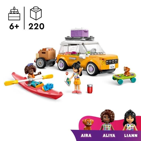 LEGO Friends 42659 Bilresa med Vänner - Byggset för Flickor 6 År Flerfärgad