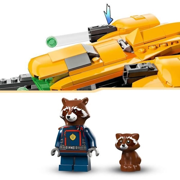 LEGO® Marvel 76254 Babyraketens rymdskepp, byggbar leksak Guardians of the Galaxy Vit