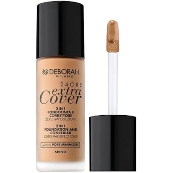 Foundation - DEBORAH - 24 Ore Extra Cover - 2in1 - SPF20 - Shade 05 Amber - Alla hudtyper 05 Amber