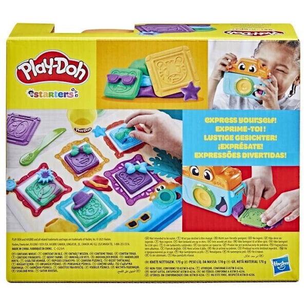 Play-Doh Minikuvat Starters, muovailumassa, leikkikamera, 7 lisävarustetta ja aktiviteettimatto, alkaen 2 vuotta Flerfärgad