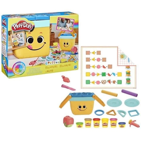 Play-Doh, picnic figurer, Playdough førskolelegetøj Flerfärgad