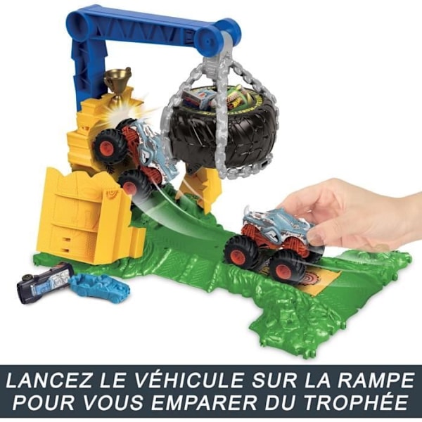 Hot Wheels-Monster Trucks Arena Smashers Challenge Loading Rhinomite HTP18 Flerfärgad