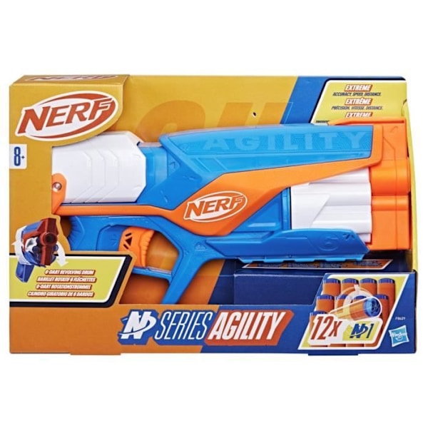 NERF blaster Agility N Series, 12 Nerf N1 dart kun til Nerf N Series blastere, 6 dart løb, udendørs spil Flerfärgad