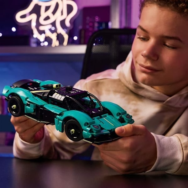 LEGO Technic 42208 Aston Martin Valkyrie - Byggsats för pojkar från 9 år Svart röd