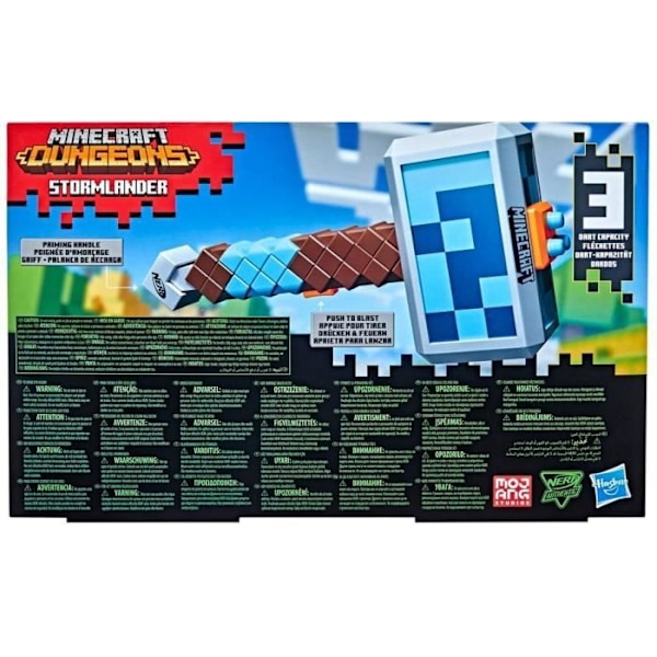 Nerf Minecraft - HASBRO - Stormlander Dart Throwing Hammer - 3 Dart Kapacitet