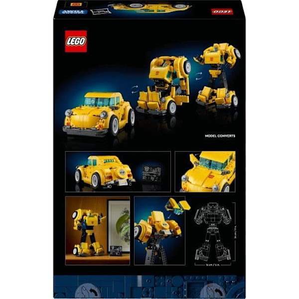 LEGO® Icons 10338 Transformers Bumblebee - Vuxen robotfigur - Fordon gul