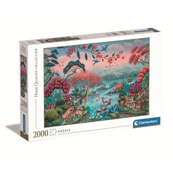 Puslespil - Clementoni - Den fredelige jungle - 2000 brikker - Dyr - Flerfarvet Flerfärgad
