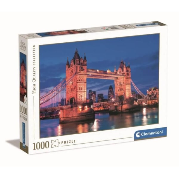 1000 pala palapeli - Clementoni - Tower Bridge yöllä - Maisema ja luonto - Ainutlaatuinen väri Unik farve
