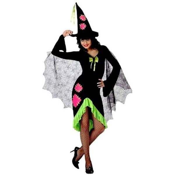 Edderkoppe-heksekostume - MÆRKE - Størrelse S - Kvinde - Halloween Svart, grön