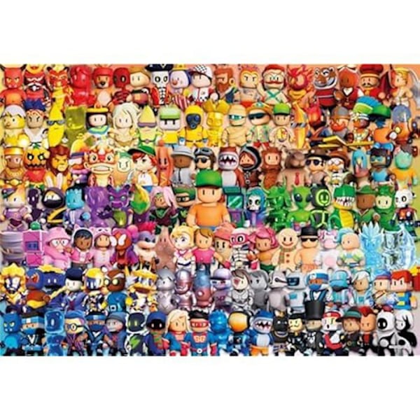 Puzzle Børn - CLEMENTONI - Stumble Guys - 180 dele - 48,5 x 33,5 cm - Økologisk Ljusa färger