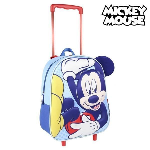 3D skoletaske med Mickey Mouse hjul Flerfärgad