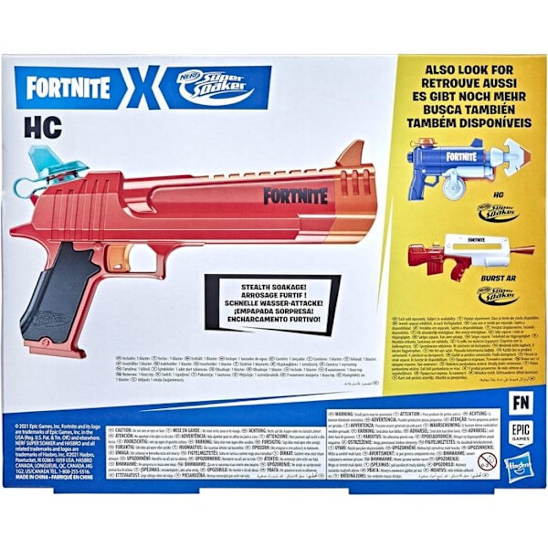 Nerf Super Soaker Fortnite HC Water Blaster, tehokas vesisuihku, ulkoilmapelit teini-ikäisille ja aikuisille
