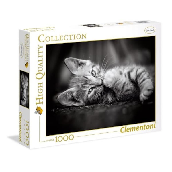 Puzzle 1000 palapeliä - CLEMENTONI - Kissaeläin - Eläimet - Aikuiset - Ainulaatuinen Unik
