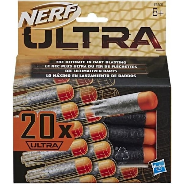Nerf - Refill af 20 dartpile - Kun kompatibel med Nerf Ultra Blasters Flerfärgad