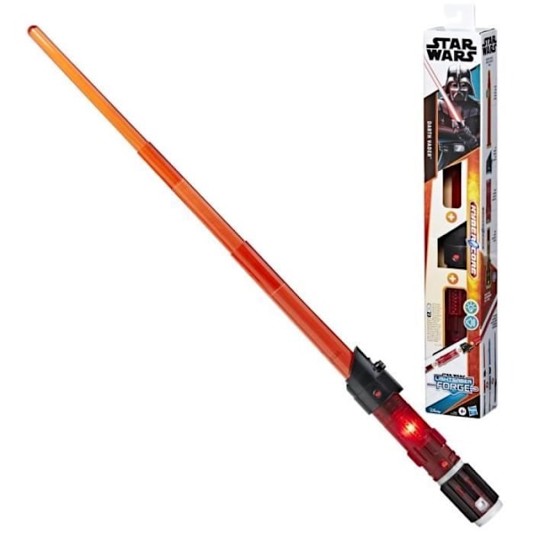 Darth Vader elektronisk ljussabel, Star Wars Lightsaber Forge Kyber Core, barnleksaker, från 4 år Flerfärgad
