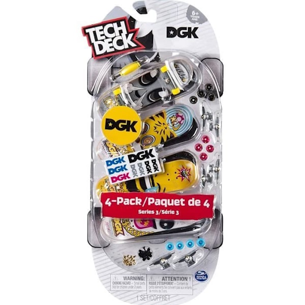 Pakke 4 Finger Skates Tech Deck - Skateboards til at tilpasse 96 mm - Tilfældig model Flerfärgad